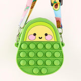 Antistress Pop It Fidget Portemonnee Portemonnee voor Meisjes - Push Bubble Crossbody Strap Coin Bag Toy