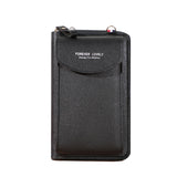 Multifunctionele portemonnee voor dames - PU lederen mobiele telefoon portemonnee tas kaart paspoorthouder