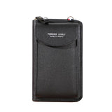 Portefeuille multifonctionnel pour femme - Pochette en cuir PU pour téléphone portable, sac à main, carte, porte-passeport