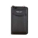 Multifunctionele portemonnee voor dames - PU lederen mobiele telefoon portemonnee tas kaart paspoorthouder