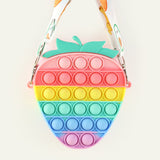 Antistress Pop It Fidget Portemonnee Portemonnee voor Meisjes - Push Bubble Crossbody Strap Coin Bag Toy