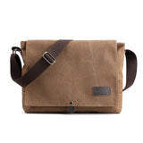 Canvas Crossbody Schoudertas voor Heren - Modieuze Casual Flap Satchel