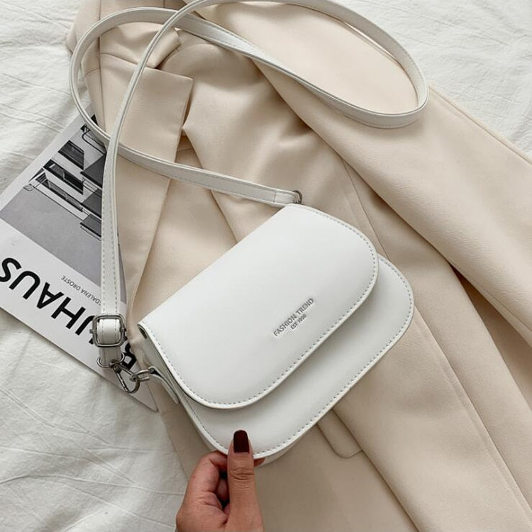 Small Crossbody Bag for Women Solid Flap - Shoulder Designer Messenger –