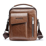 Casual Shoulder Bag for Men - Vintage Crossbody PU Leather Tote Handbag