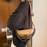 Sac banane de luxe pour femme - Sac banane à bandoulière épaisse