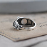 Vintage Zilveren Rode Kikker Ring - Eenvoudige Charme Leuke Design Sieraden Dieren Ringen Zinklegering