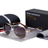Gepolariseerde spiegel Aviator-zonnebril - Bril van titaniumlegering Unisex Gradient Pilot Shades