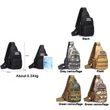 KLATSCHE. Camouflage-Schulter-Umhängetasche für Männer – Brust-Schulsport-Reise-Kurier-Rucksack