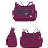 Multifunctional Crossbody Shoulder Bag For Women - Waterproof Messenger Handbag Oxford Nylon
