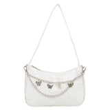 Women's Luxury Designer Handbag - Retro Ladies Shoulder Baguette Bag Nylon Purse