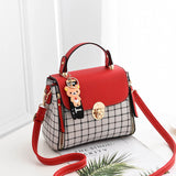 Koreaanse mode geruite tas voor dames - schouderpakket Crossbody handtas portemonnee