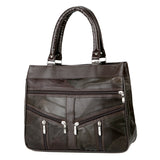 Leren handtas met handvat voor dames - Designer schoudertas met patchwork crossbody