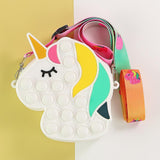 Antistress Pop It Fidget Portemonnee Portemonnee voor Meisjes - Push Bubble Crossbody Strap Coin Bag Toy
