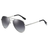 Lunettes de soleil polarisées pilote classique - Lunettes d'aviateur en métal Lunettes de conduite UV400