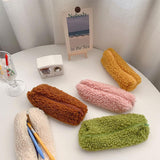 Lamswol etui - pennenzakje pluche kawaii rits tas cosmetische organisator school kantoor