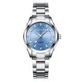 Lässige Luxusuhr für Damen - Wasserdichte Strass-Armbanduhr aus Edelstahl