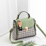 Koreaanse mode geruite tas voor dames - schouderpakket Crossbody handtas portemonnee
