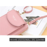 Portefeuille multifonctionnel pour femme - Pochette en cuir PU pour téléphone portable, sac à main, carte, porte-passeport