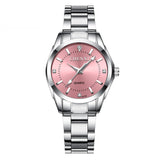 Lässige Luxusuhr für Damen - Wasserdichte Strass-Armbanduhr aus Edelstahl