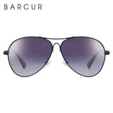 Gepolariseerde spiegel Aviator-zonnebril - Bril van titaniumlegering Unisex Gradient Pilot Shades