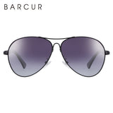 Pilotenbrille mit polarisiertem Spiegel - Brille aus Titanlegierung, Unisex-Pilotenfarbton mit Farbverlauf