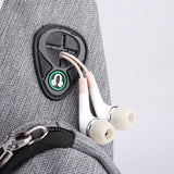 Sling Borsttas Crossbody - Anti-diefstal mini-reissporttas met koptelefoonaansluiting