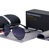 Gepolariseerde spiegel Aviator-zonnebril - Bril van titaniumlegering Unisex Gradient Pilot Shades
