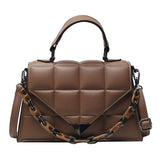 Luxury Flap Shoulder Bag with Chain for Women - Fashion PU Leather Purse Handbag Classic