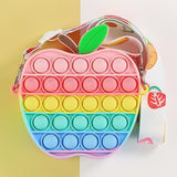 Antistress Pop It Fidget Portemonnee Portemonnee voor Meisjes - Push Bubble Crossbody Strap Coin Bag Toy