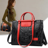 Large Capacity Luxury Retro Tote Bag - Leather Designer Handbag for Women