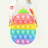 Antistress Pop It Fidget Portemonnee Portemonnee voor Meisjes - Push Bubble Crossbody Strap Coin Bag Toy