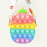 Antistress Pop It Fidget Portemonnee Portemonnee voor Meisjes - Push Bubble Crossbody Strap Coin Bag Toy