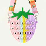 Antistress Pop It Fidget Portemonnee Portemonnee voor Meisjes - Push Bubble Crossbody Strap Coin Bag Toy