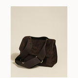 Schoudertas met klep en brede riem - Nubuck PU-leer Vintage handtas met grote capaciteit