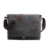Canvas Crossbody Schoudertas voor Heren - Modieuze Casual Flap Satchel