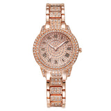 Diamond Watch with Bracelet for Women - Luxury Rhinestone Quartz Wristwatch