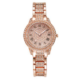 Diamanten horloge met armband voor dames - luxe strass quartz horloge