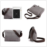 Canvas Crossbody Schoudertas voor Heren - Modieuze Casual Flap Satchel