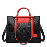 Large Capacity Luxury Retro Tote Bag - Leather Designer Handbag for Women