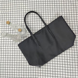 Sac fourre-tout grande capacité pour femme - Sac à main à fermeture éclair en PVC avec revêtement imperméable aux couleurs macarons