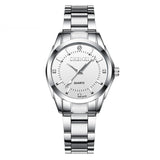 Casual luxe horloge voor dames - waterdicht strass horloge roestvrij stalen armband