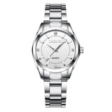 Lässige Luxusuhr für Damen - Wasserdichte Strass-Armbanduhr aus Edelstahl