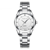 Casual luxe horloge voor dames - waterdicht strass horloge roestvrij stalen armband