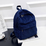Sac à dos scolaire en velours côtelé - Sac de voyage tendance ultraléger pour femmes adolescentes