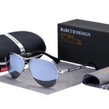 Gepolariseerde spiegel Aviator-zonnebril - Bril van titaniumlegering Unisex Gradient Pilot Shades