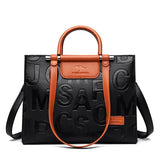 Large Capacity Luxury Retro Tote Bag - Leather Designer Handbag for Women