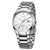 Mode eenvoudig horloge voor heren - Slanke roestvrijstalen band waterdicht voor heren Quartz Business