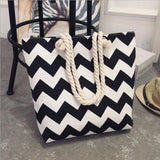 Grote opvouwbare draagtas - grote handtas voor dames Casual canvas schoudertas met print