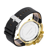 Vintage militair horloge voor heren - lederen horlogeband quartz horloge