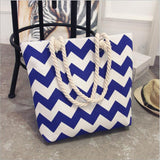 Large Folding Tote Bag - Big Handbag For Ladies Casual Print Canvas Shoulder Bag